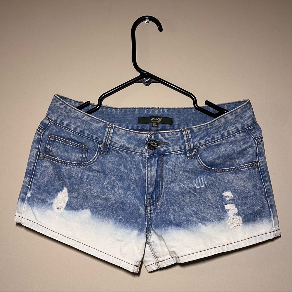 Gradient color Short jeans for women